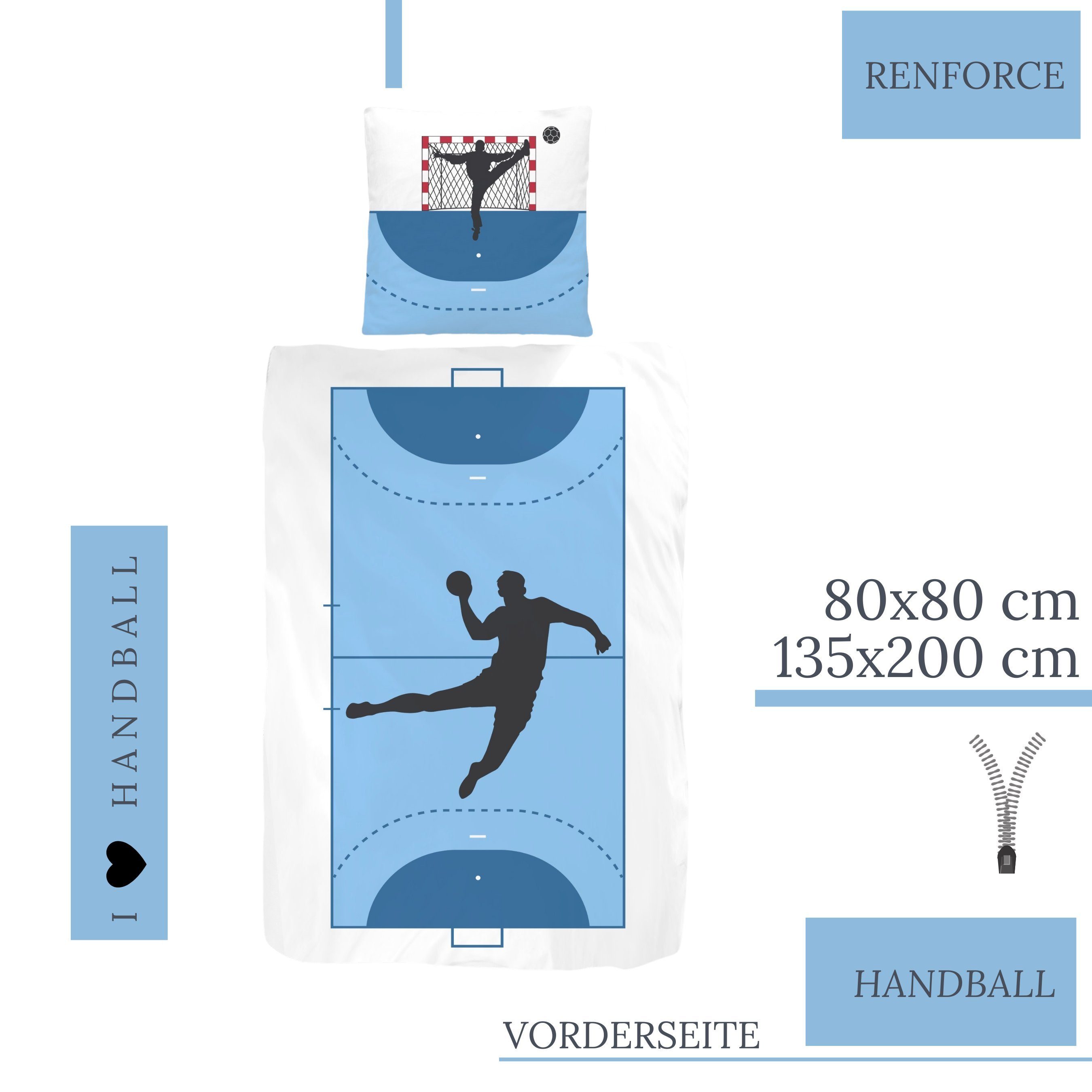 MTOnlinehandel Bettwäsche Handball 135x200 + 80x80 günstig online kaufen
