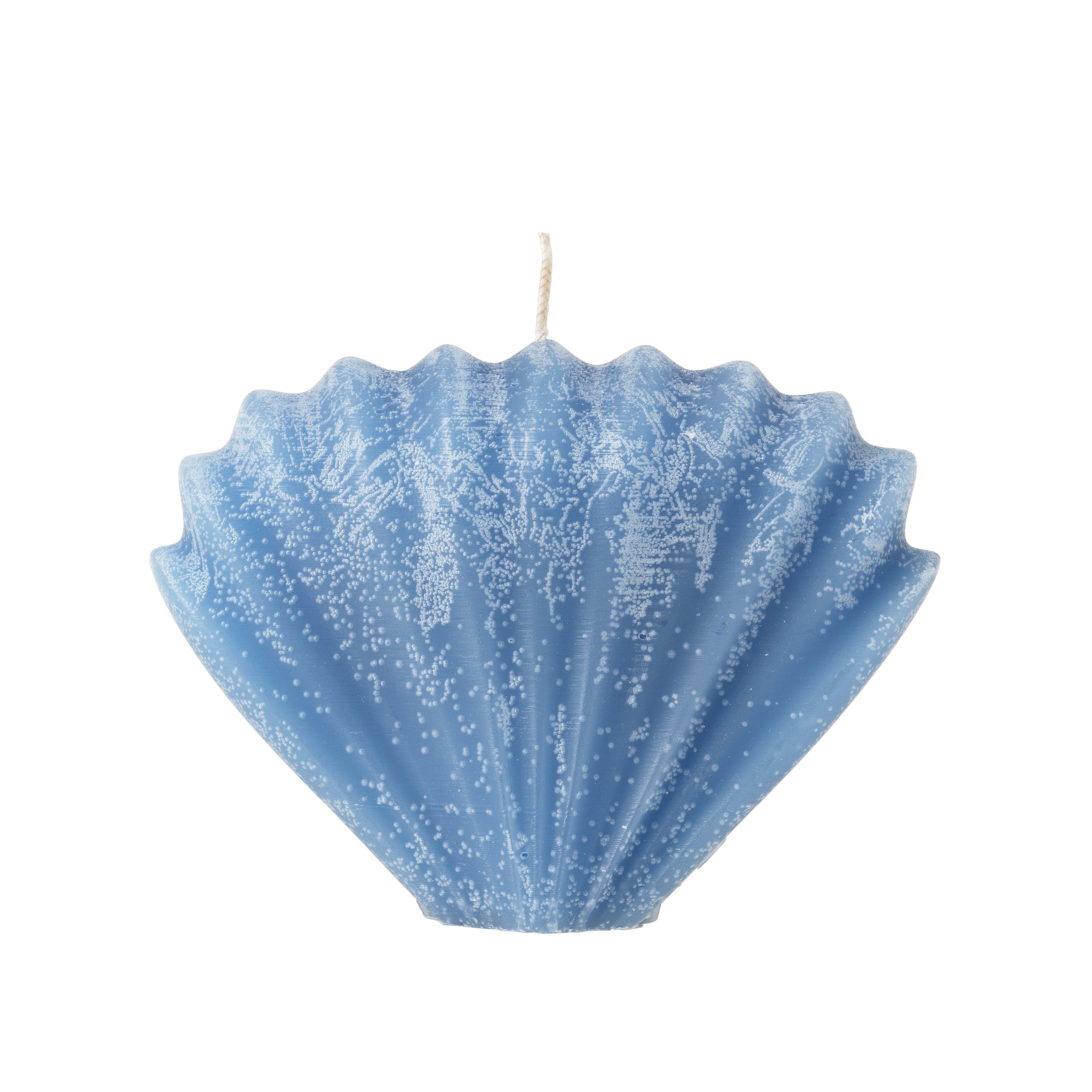Broste Copenhagen Tafelkerze Broste Copenhagen Seashell Mussel Skulptur-Kerze Baja Blue