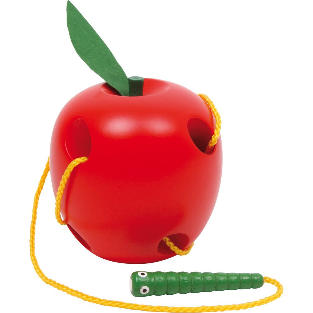 Spiel Fädelspiel Apfel und Wurm