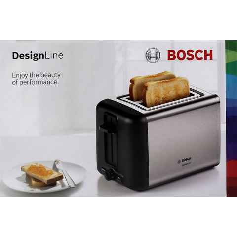 BOSCH Toaster TAT3P420 DesignLine Toaster Edelstahl