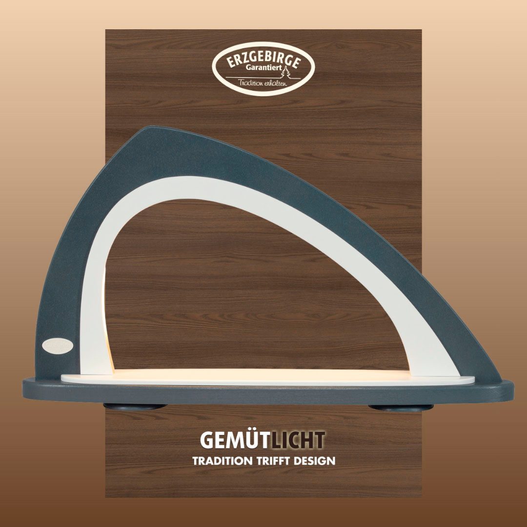 Weigla LED Schwibbogen Weihnachtsdeko, Made in Germany (1-tlg), Leerbogen zum Selbstbestücken, asymmetrisch