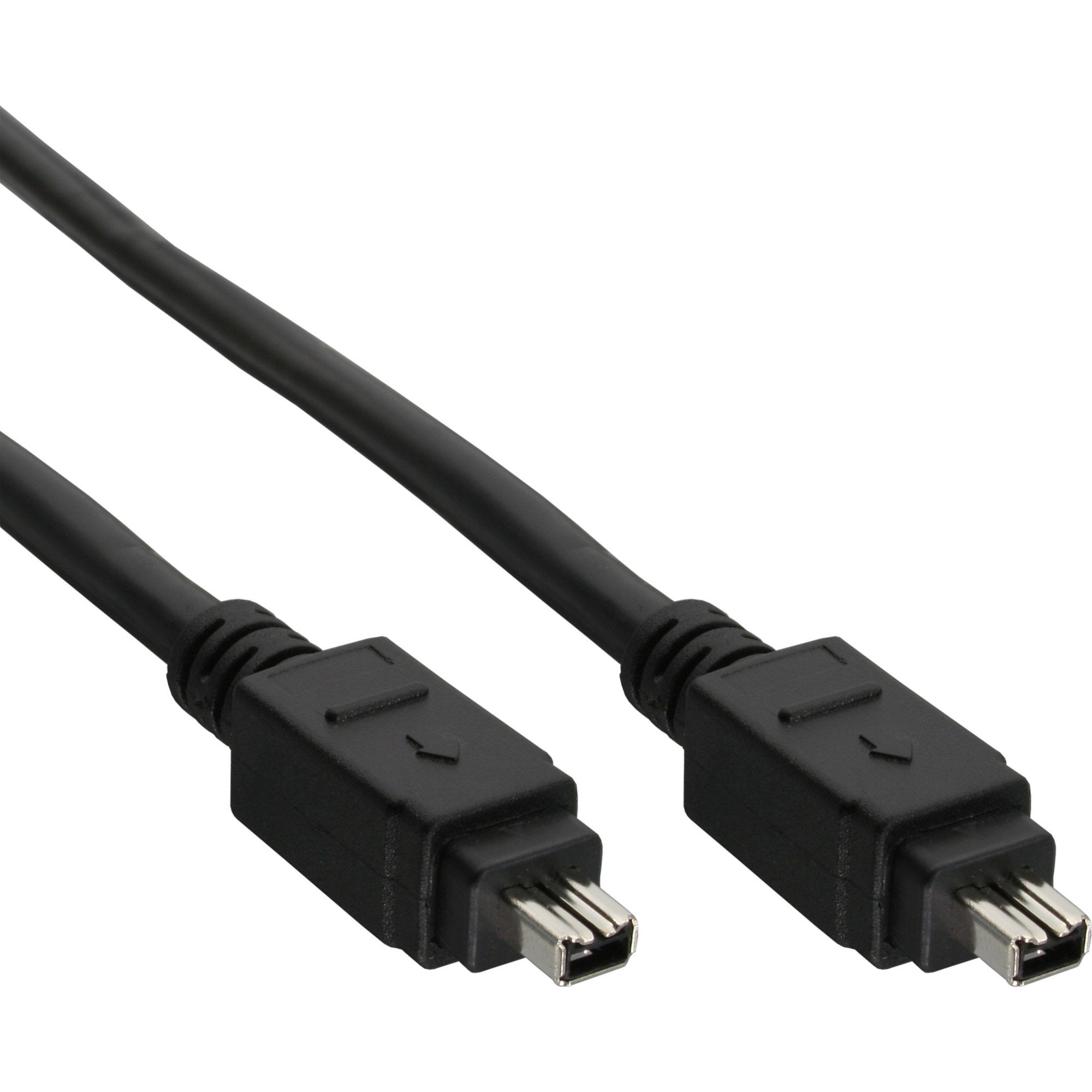 InLine® FireWire Kabel, IEEE1394 4pol Stecker / Stecker, schwarz, 3m Computer-Kabel