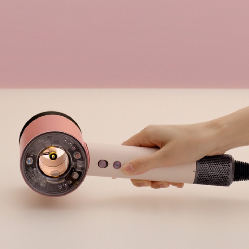 DYSON Haartrockner Dyson Supersonic Nural™ Straight+Wavy Ceramic Pink/Roségold, 1600 W, Automatische Temperaturanpassung weiß