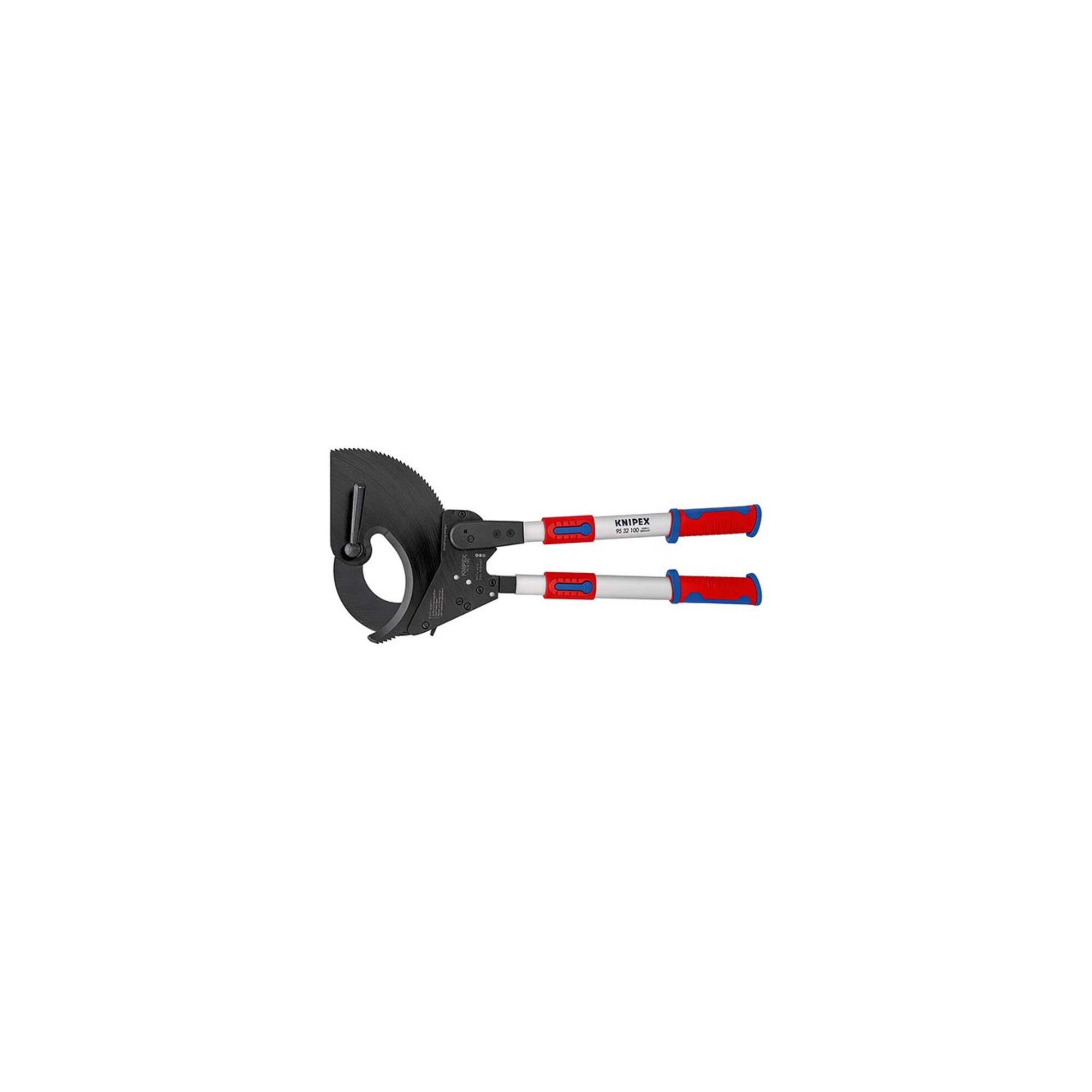 Seitenschneider KNIPEX 95 32 100 Kabelschneider (Ratschenprinzip) mit Teleskopschenkel