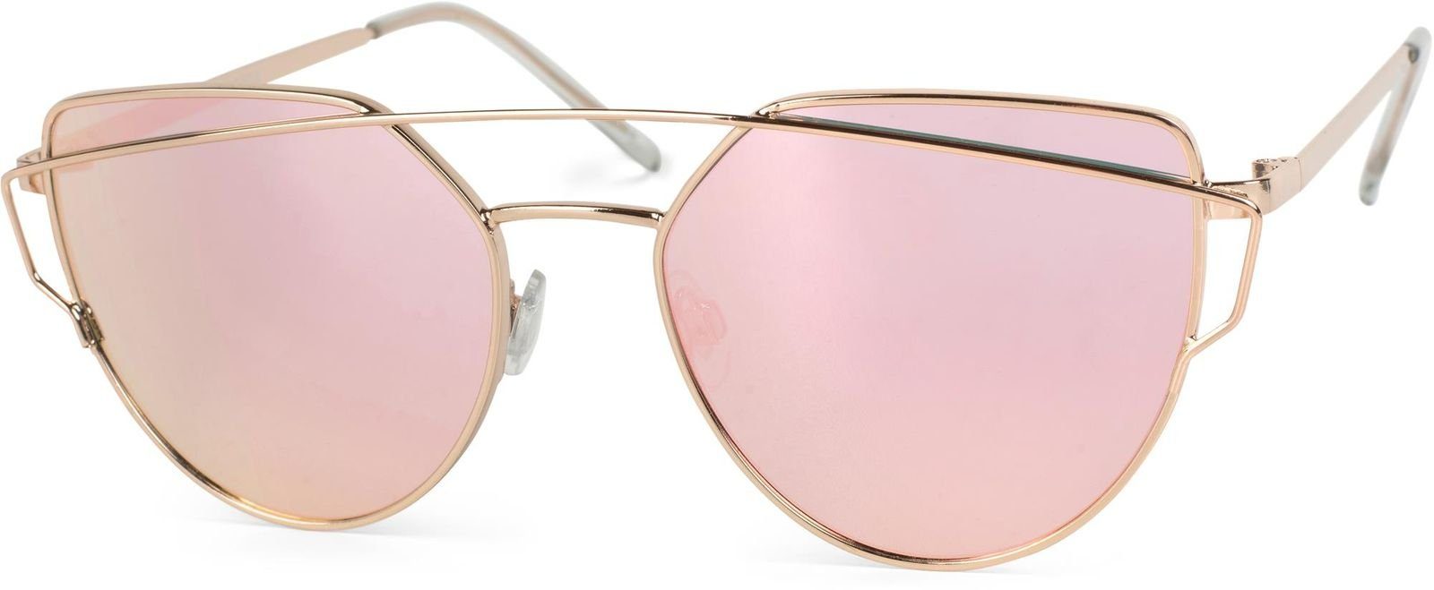 Sonnenbrille Cat Eye Sonnenbrille mit Federscharnier und doppeltem Rahmen