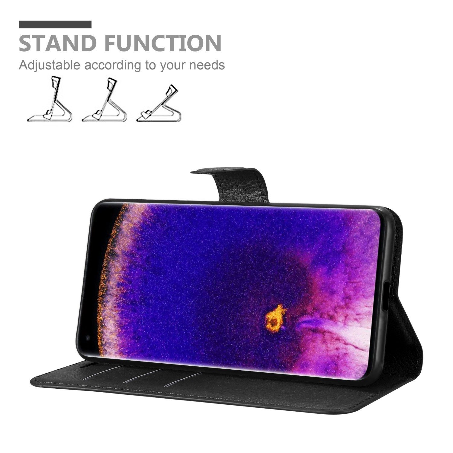 Cadorabo Handyhülle für Oppo FIND X5 PRO Hülle Oppo FIND X5 PRO, Hülle Schutzhülle mit Standfunktion, Kartenfach und Magnetverschluss