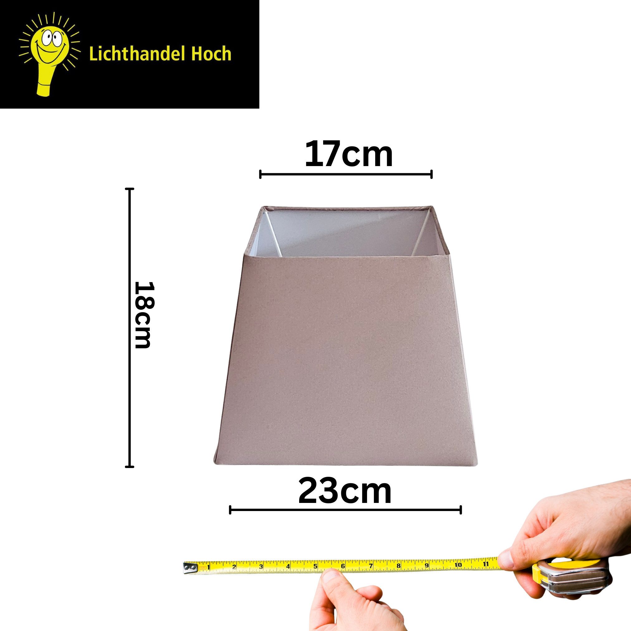 Lichthandel Hoch Lampenschirm E14 Tischlampe braun / cappucino konisch Leuc günstig online kaufen