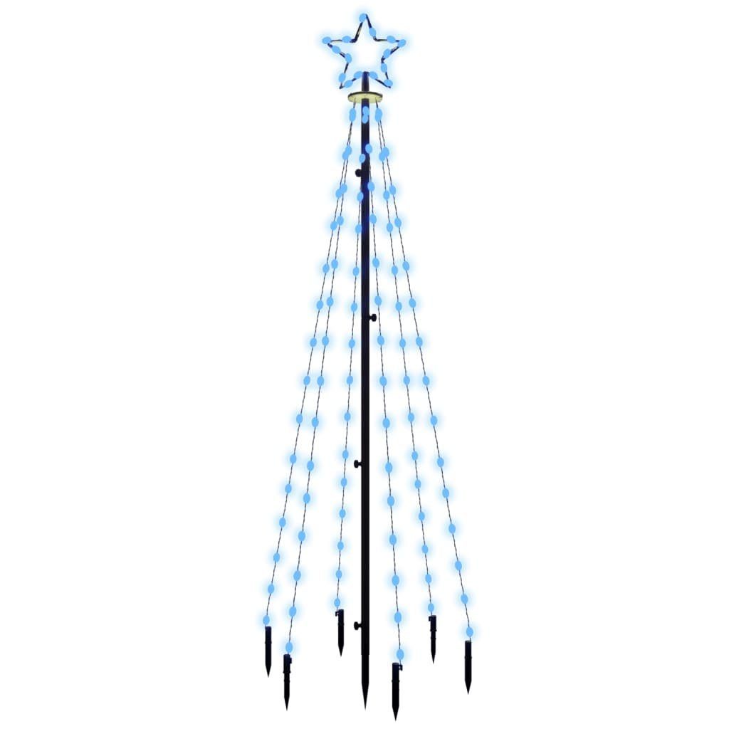 vidaXL LED Baum LED-Weihnachtsbaum mit Erdnägeln Blau 108 LEDs 180 cm