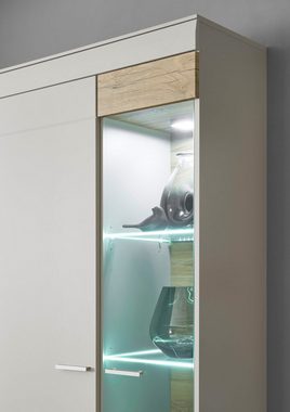 INOSIGN Vitrine SCARA mit Applikation Zinneiche Dekor, Breite 90 cm, mit Softclose-Funktion