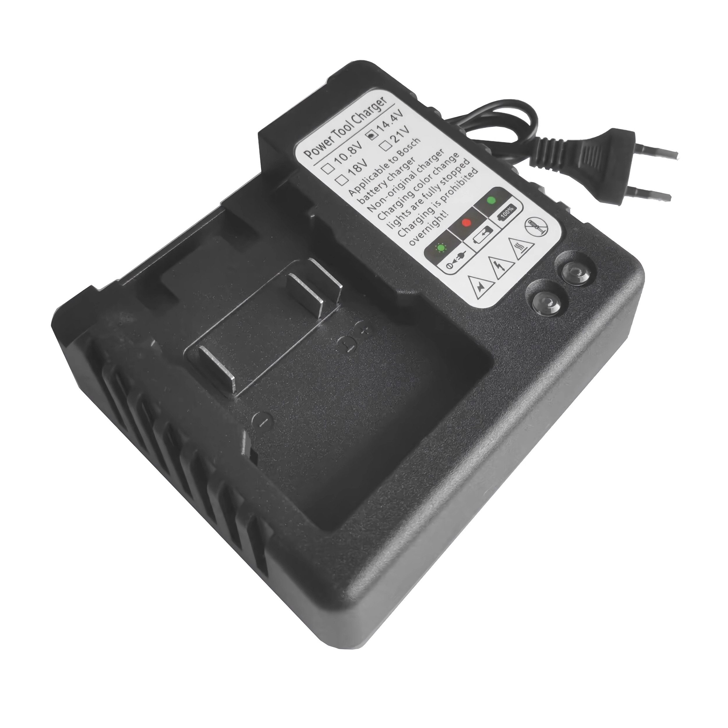 Bolwins P78C 14,4V 1,5A Akku Ladegerät passend für BOSCH Ladegerät Ladestation Universal-Ladegerät (1500 mA, Packung, 1-tlg., Ladegerät kompatibel mit Bosch Power Tools 14,4V Akkus, Schnellladefunktion mit LED-Statusanzeige)
