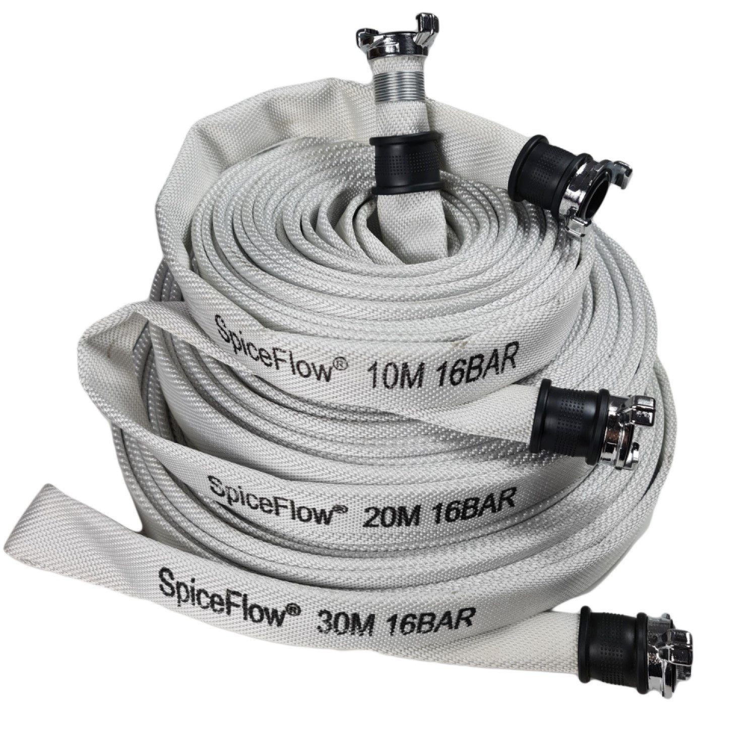 SpiceFlow Gartenschlauch Bauschlauch Geka-kompatibel 10 Meter, Geka Kompatible