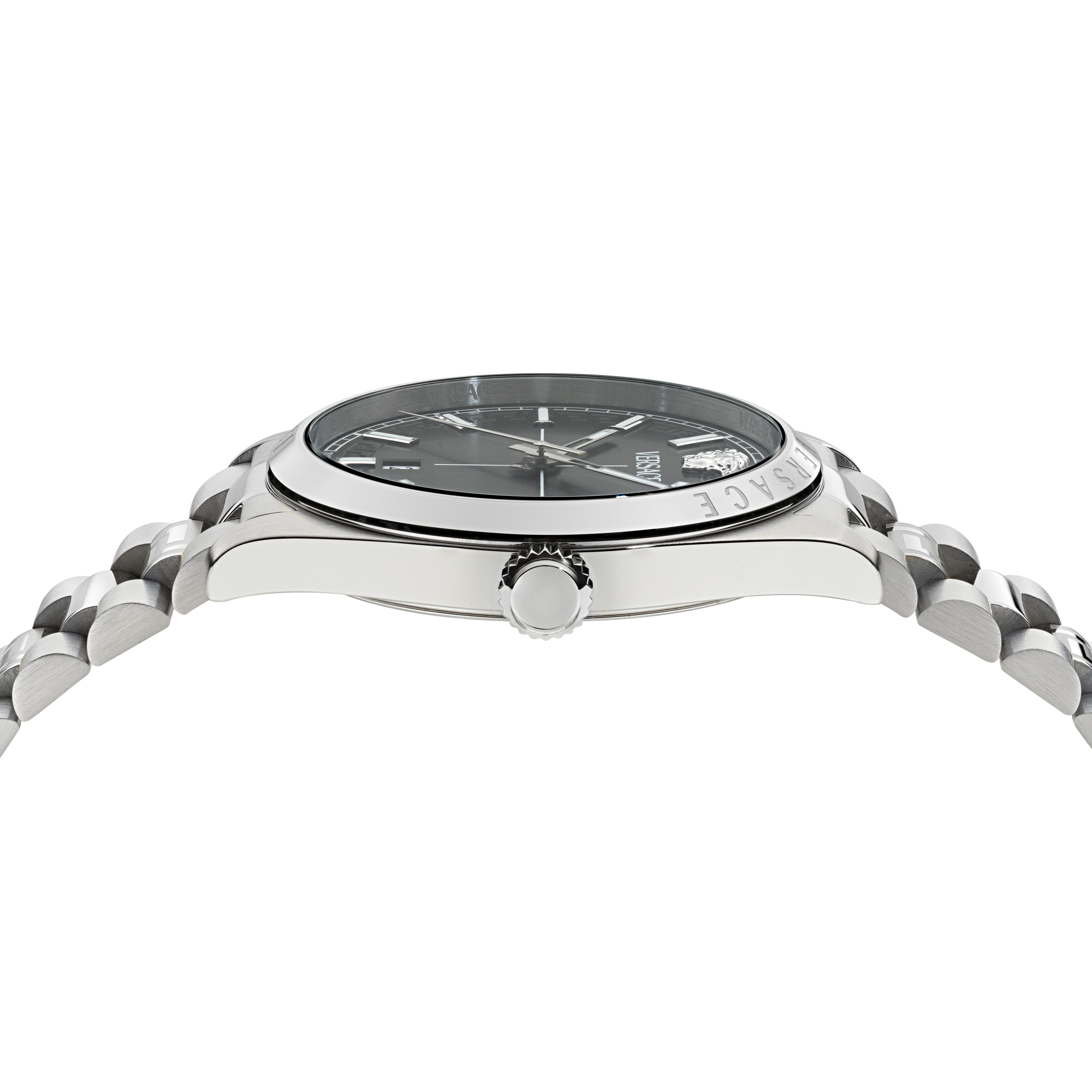 Versace Quarzuhr MILLENYIUM GENT VE0G00725, Armbanduhr, Damenuhr, Herrenuhr, Swiss Made, Edelstahlarmband, analog