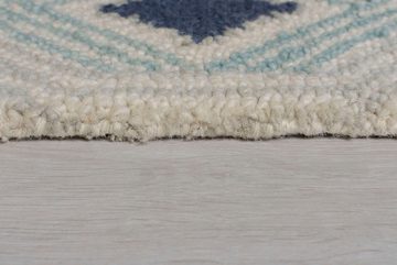 Wollteppich Marco, FLAIR RUGS, rechteckig, Höhe: 4 mm, aus 100% Wolle, Ethno Design, im Boho Look, mit Quasten