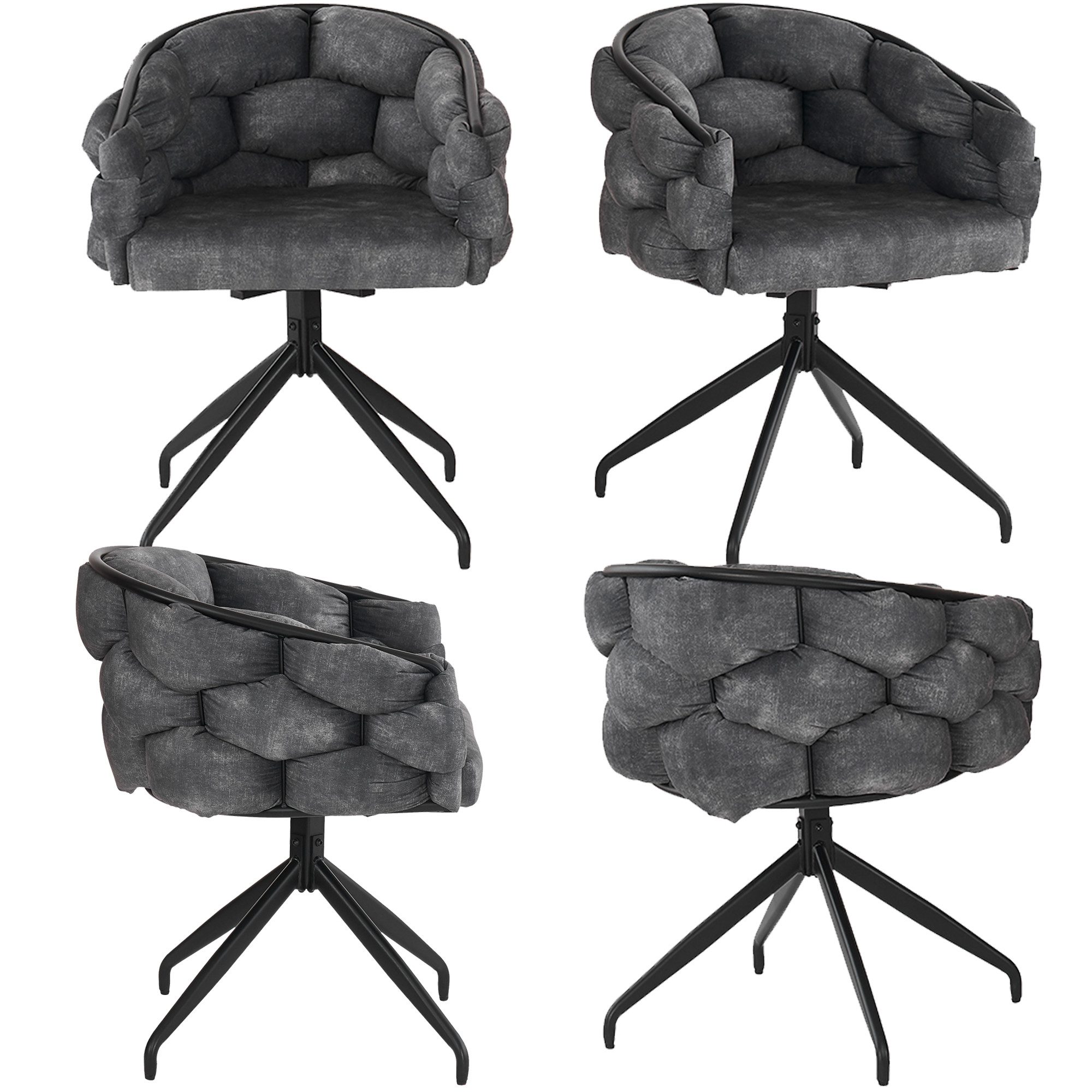 Flieks Esszimmerstuhl 360° drehbar (Set, 4 günstig online kaufen
