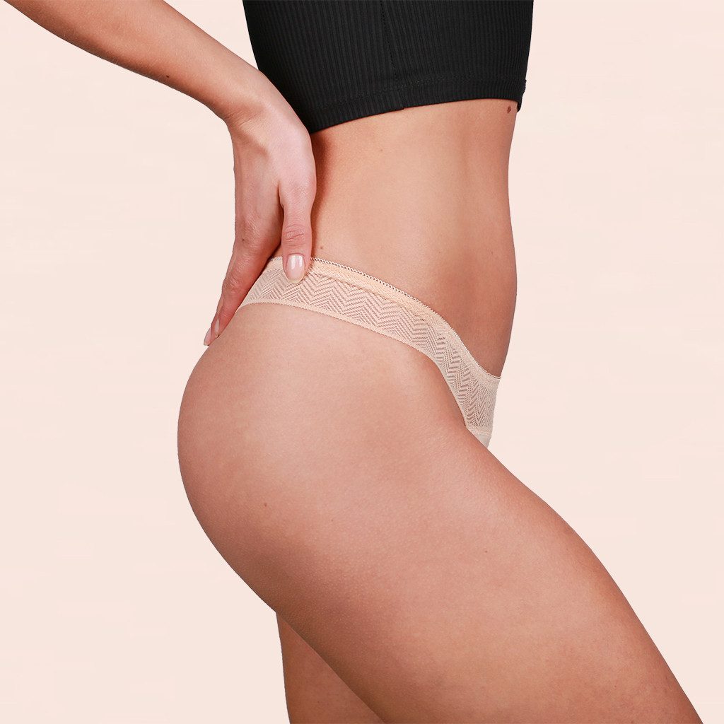 Taynie Periodenslip String - Periodenunterwäsche leichte Blutung - Damen (1-St., 1er-Pack) Auslaufsichere Periodenunterwäsche / Periodenslip aus Bio Baumwolle – Bild 4 von 5