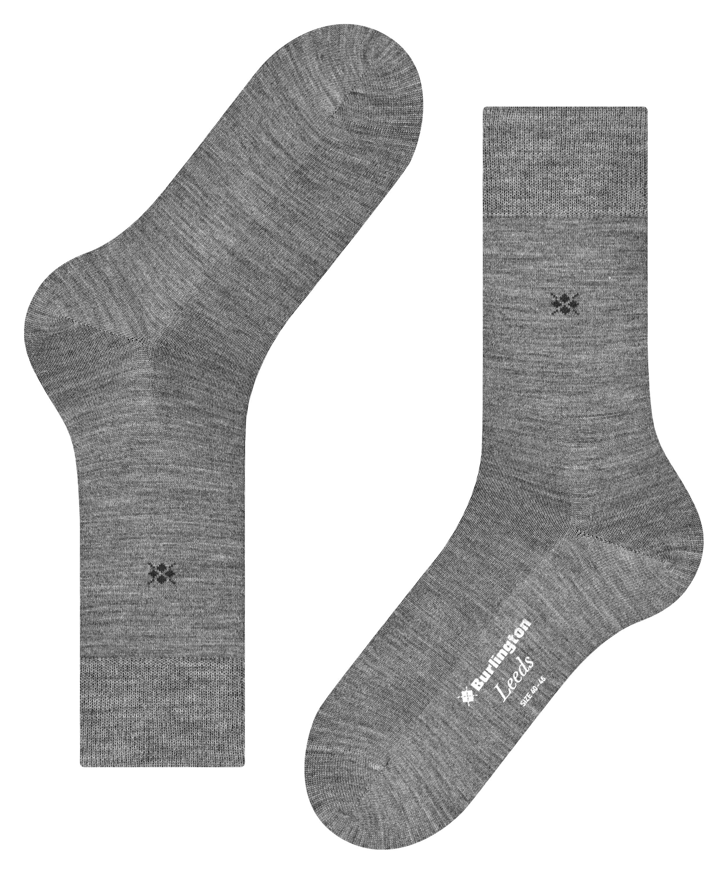 Burlington Socken Leeds (1-Paar) dark (3070) grey