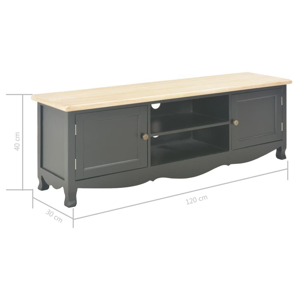 vidaXL TV-Schrank Schwarz cm (1-St) TV-Schrank Holz 120×30×40