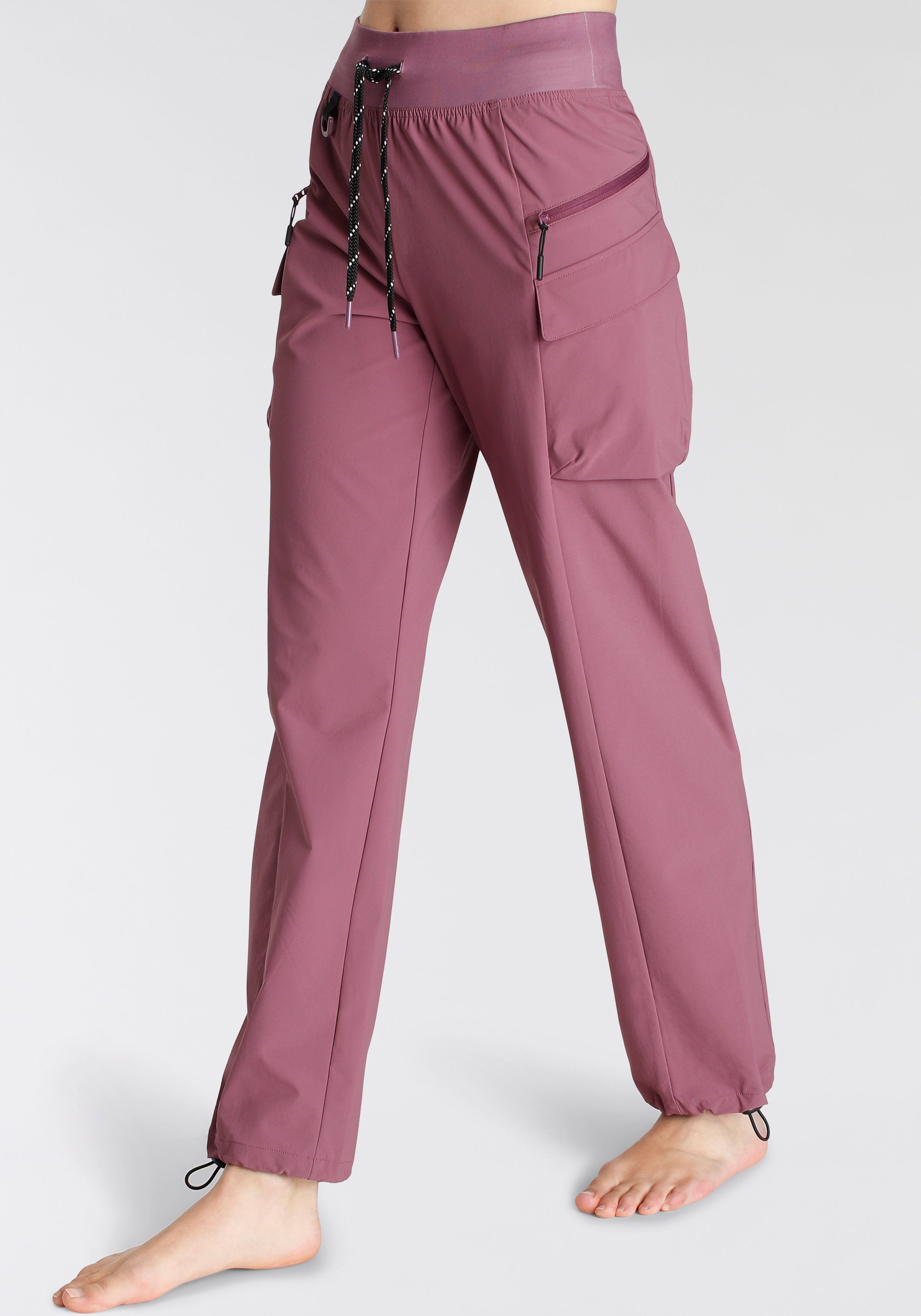 ACTIVE Cargo Pants mauve Trekkinghose LASCANA Schlupfform