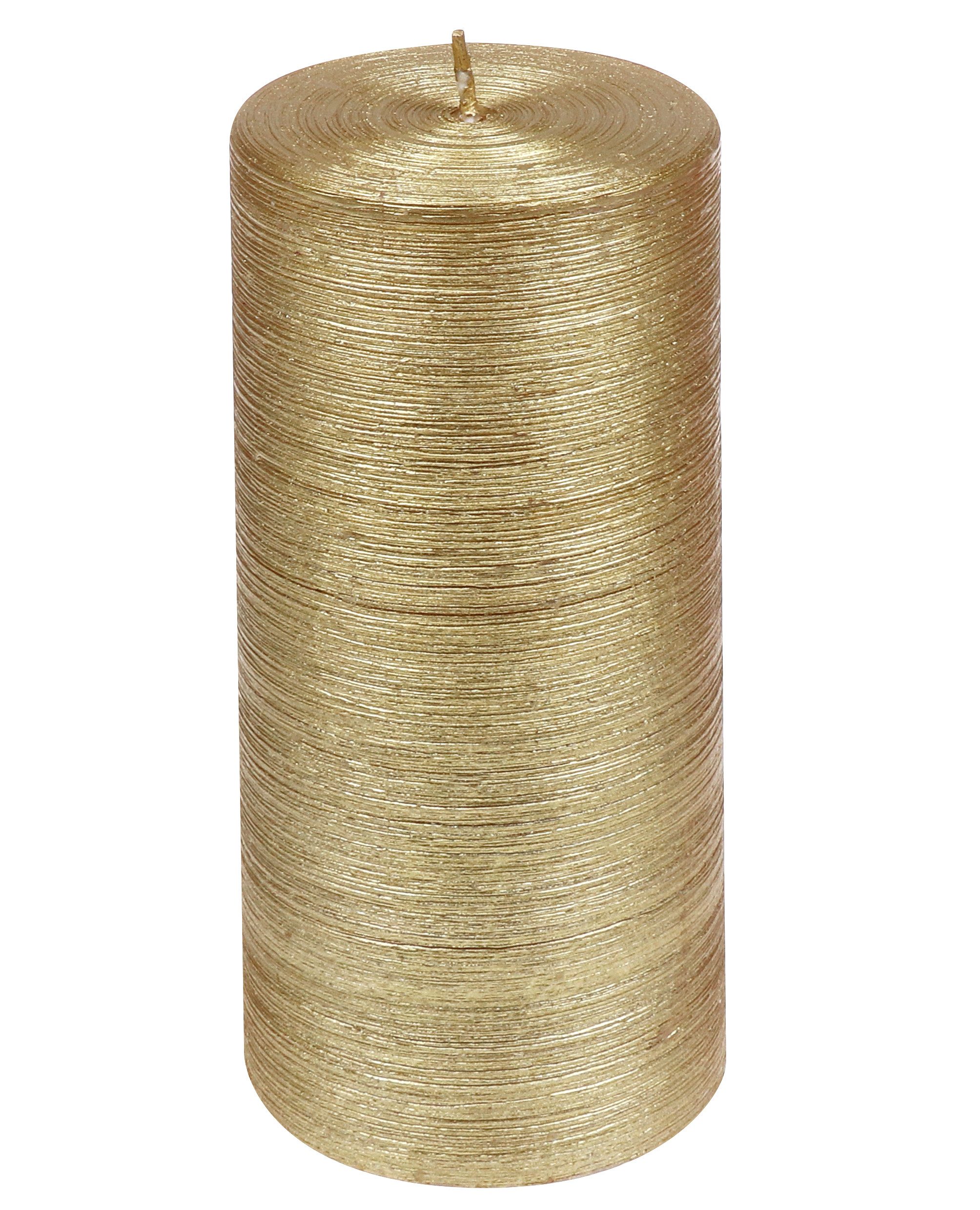 Steinhart Kerzen Adventskerze Stumpenkerze "Glory" Gold 150/68 mm günstig online kaufen