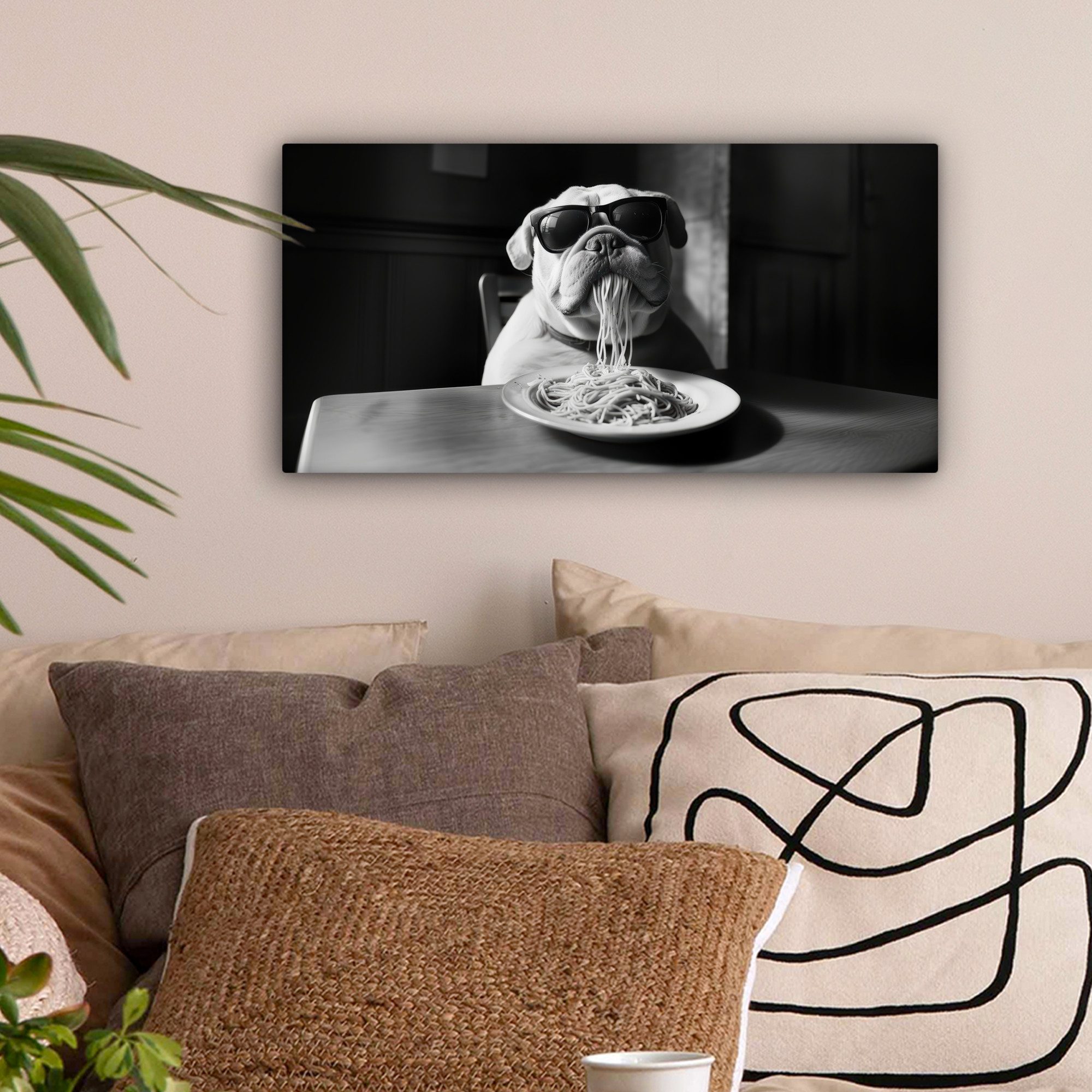OneMillionCanvasses® Leinwandbild Panorama Hund - Bulldogge günstig online kaufen