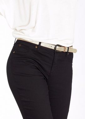 LASCANA Ledergürtel in Metallic-Snake-Optik, Hüftgürtel für Hosen, Jeans & Kleider