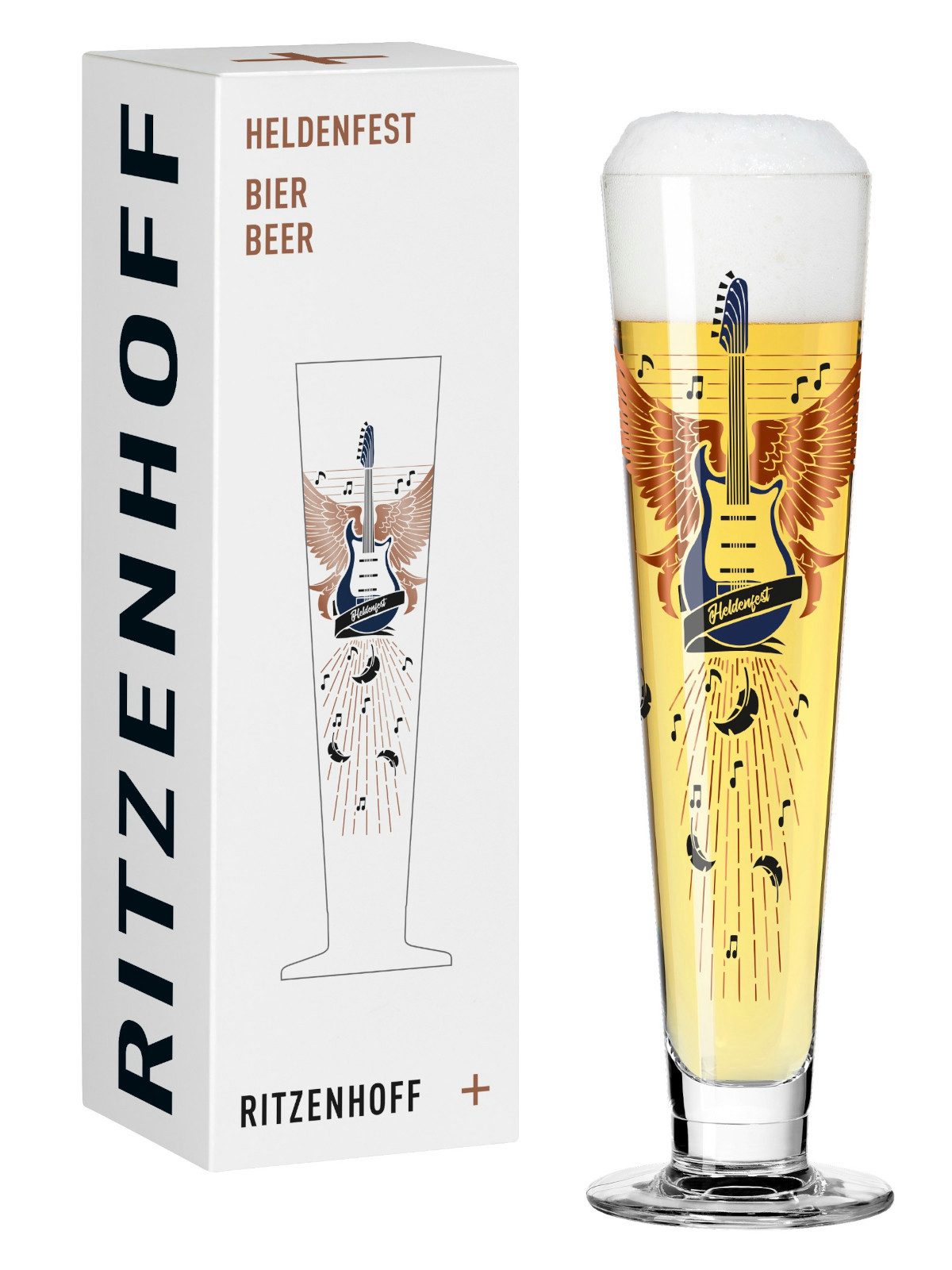 Ritzenhoff Bierglas Heldenfest Bierglas (A.Behnke) H25 #17, Kristallglas