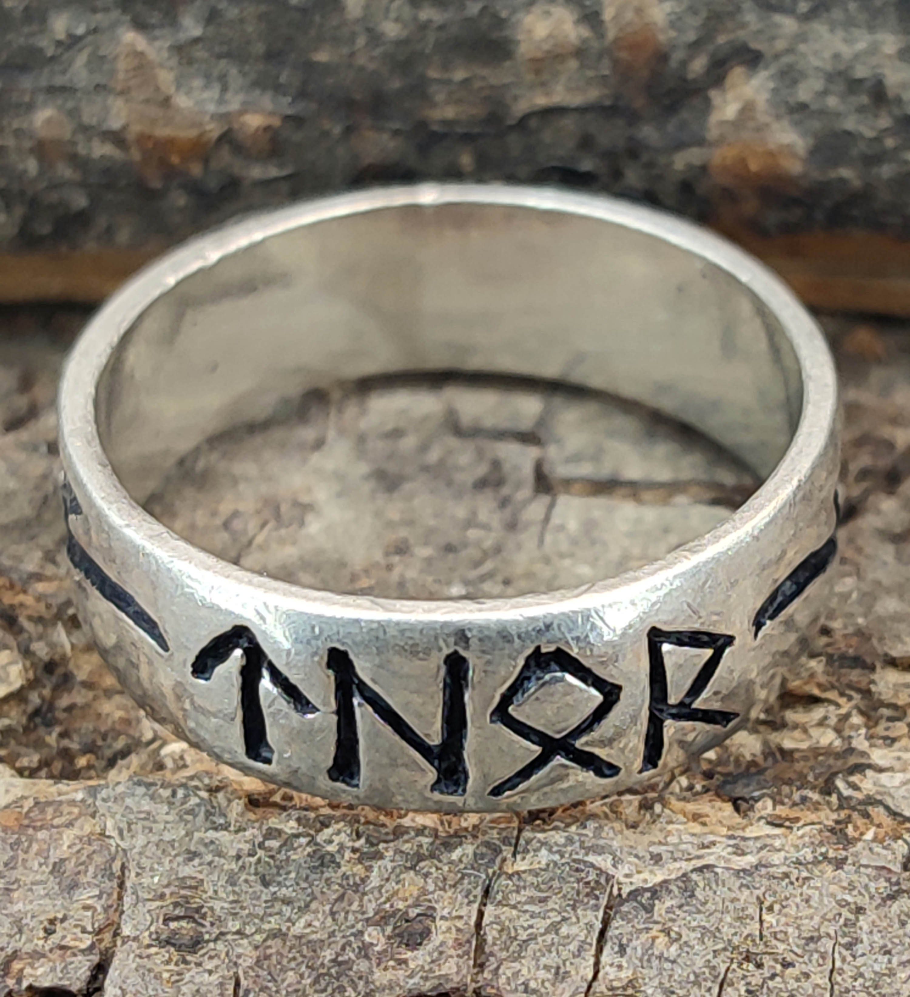 Kiss of Leather Silberring Ring Fingerring Thor Gr. 52-78 Blitz Donner Gott Runen