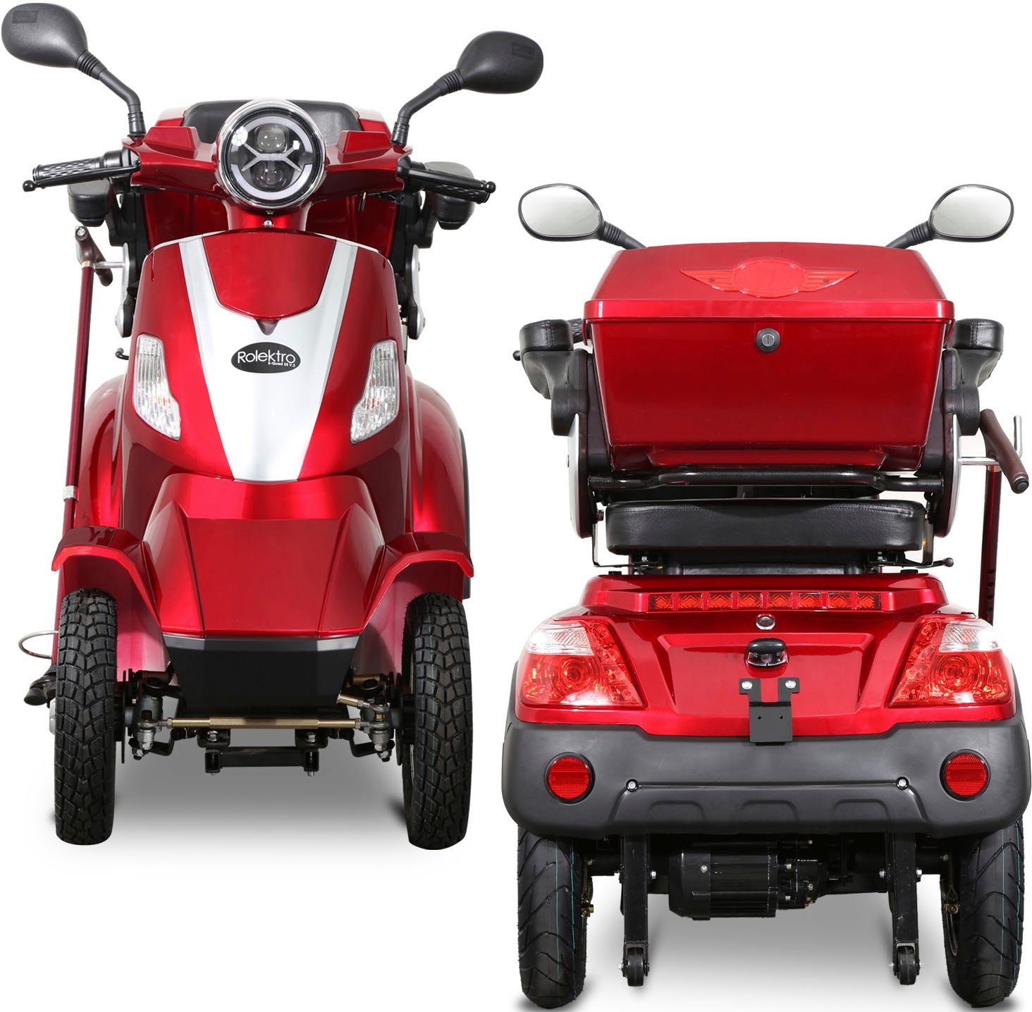 Rolektro Elektromobil Rolektro E-Quad 25 V.2, Blei-Gel-Akku, 1000 W, 25 km/h, (mit Topcase)