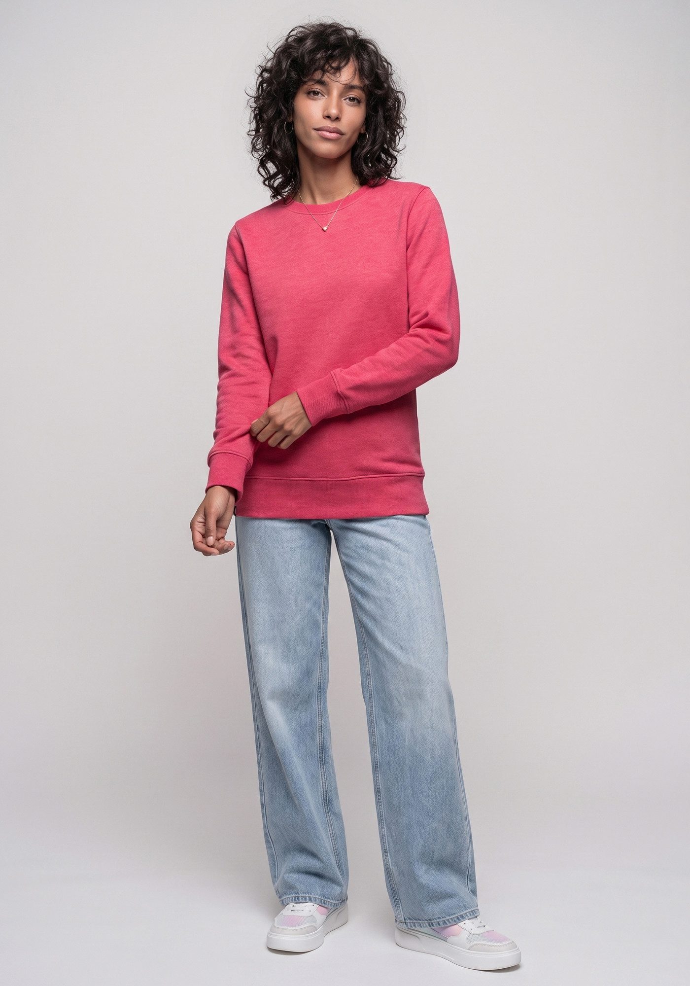 Alife & Kickin Sweatshirt LottaAK A schlichter Sweater mit Herz-Aufnäher in tollen Farben – Bild 5 von 5