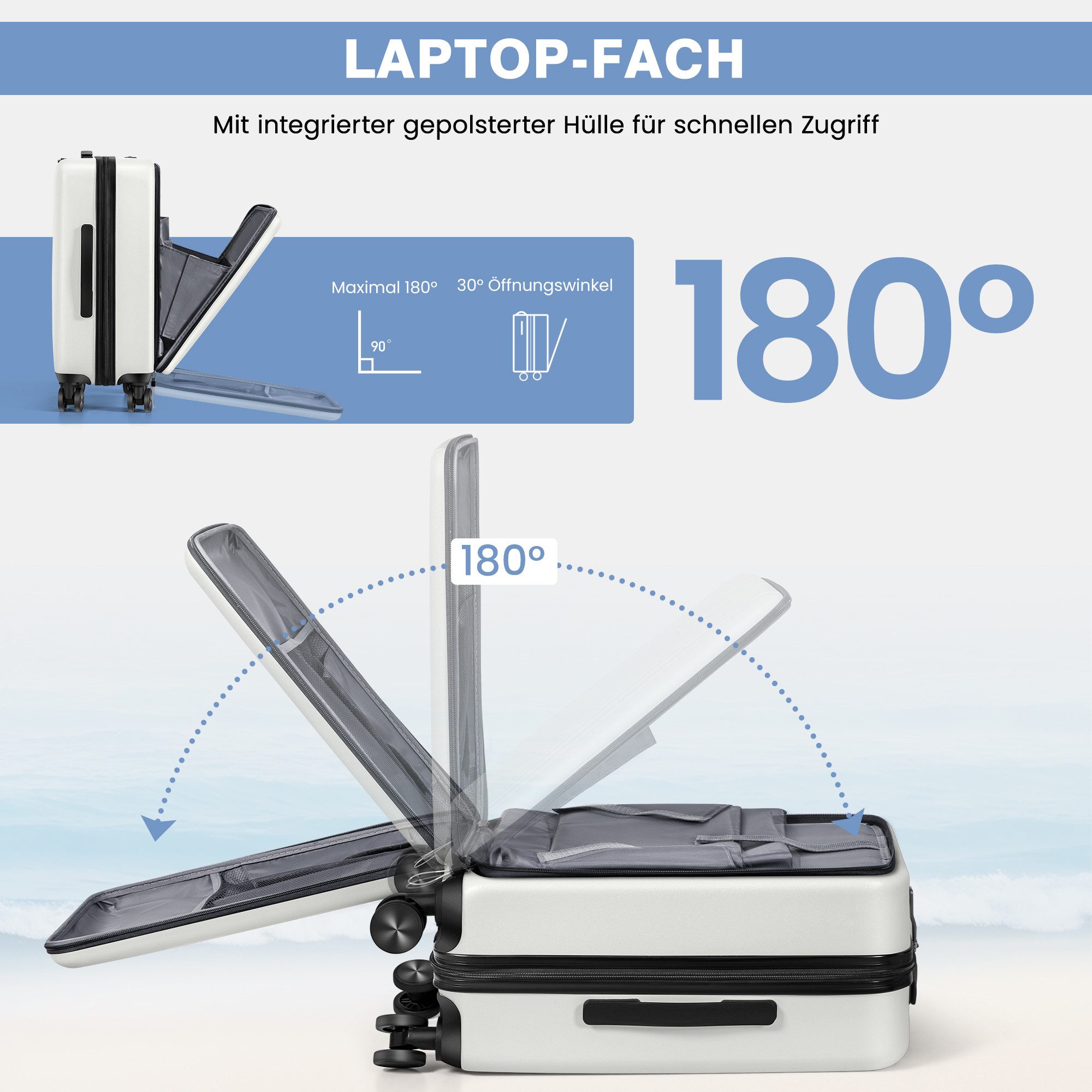 ChaCool Business-Koffer Trolleys mit Laptopfach, Leichter günstig online kaufen