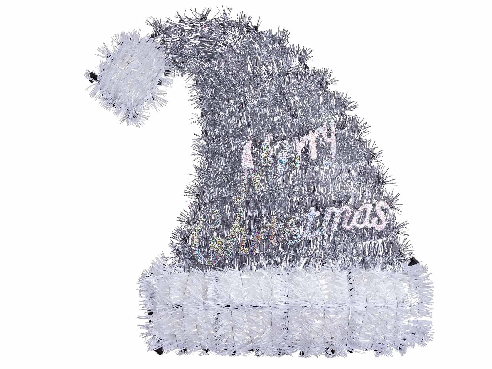 EDCO Hänge-Weihnachtsbaum Weihnachtsmütze-Lametta Türdeko (1 St), "Merry Christmas"