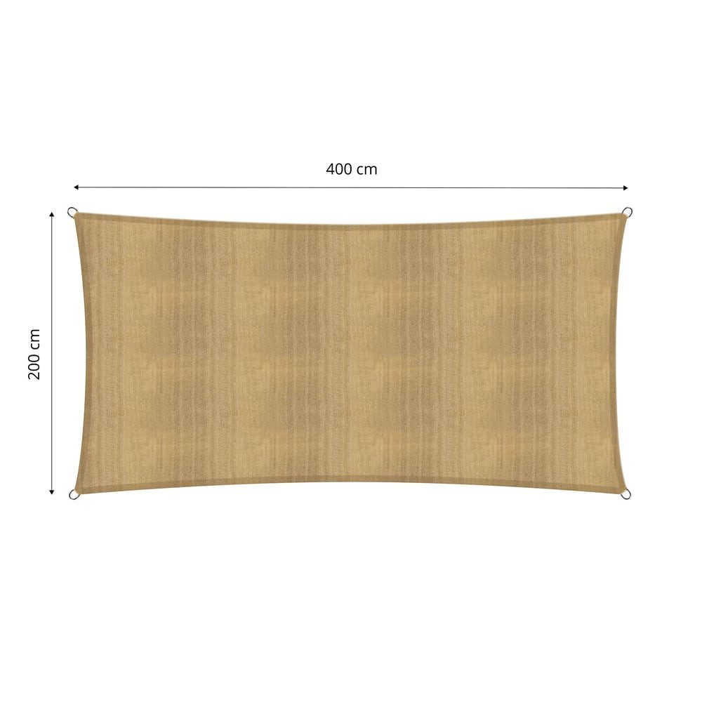 Lumaland Square Sun Shade Sail 3x3 Meters Cream, Weatherproof, 100% HDPE with Stabilizer for UV Protection