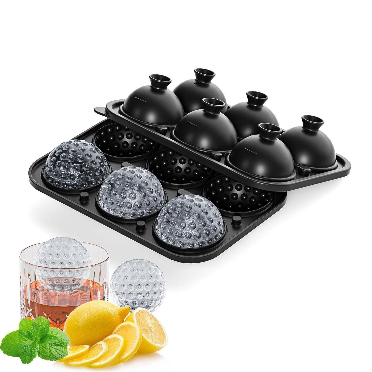 LuxusKollektion Eiswürfelform Eiswürfelform Kugel Silikon Golfball 5,5cm Eiskugeln für Whisky