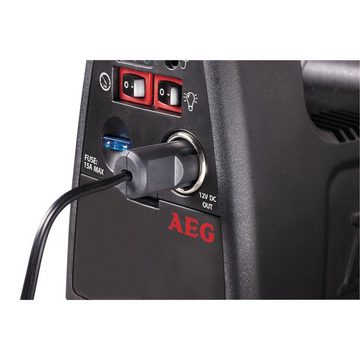 AEG 12V Auto Mini Kompressor Luft Energie-Station Autobatterie-Ladegerät (Anschluss an Kfz Zigarettenanzünder, Stromversorgung mit Akku)
