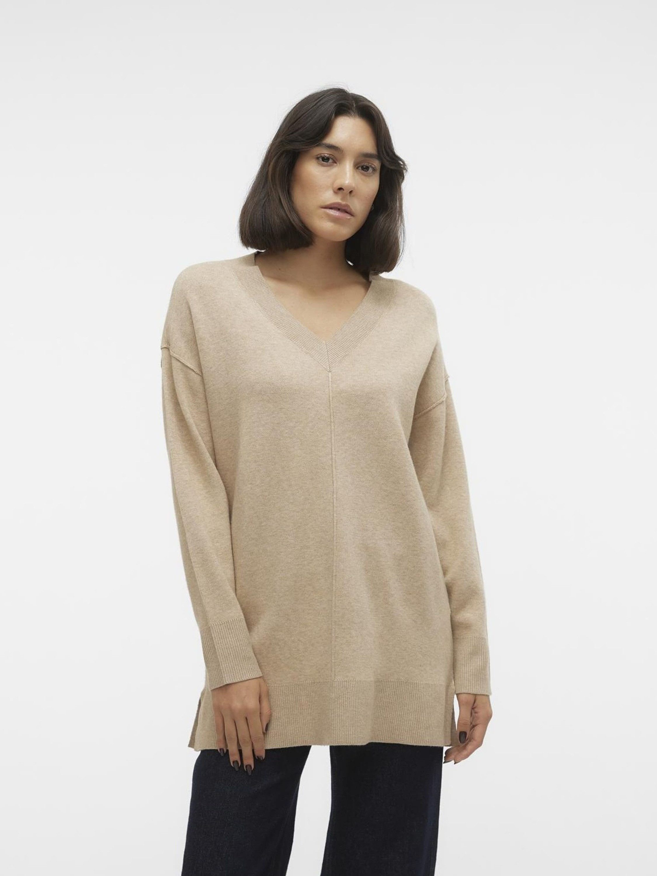 Vero Moda Strickpullover Gold (1-tlg) Plain/ohne günstig online kaufen