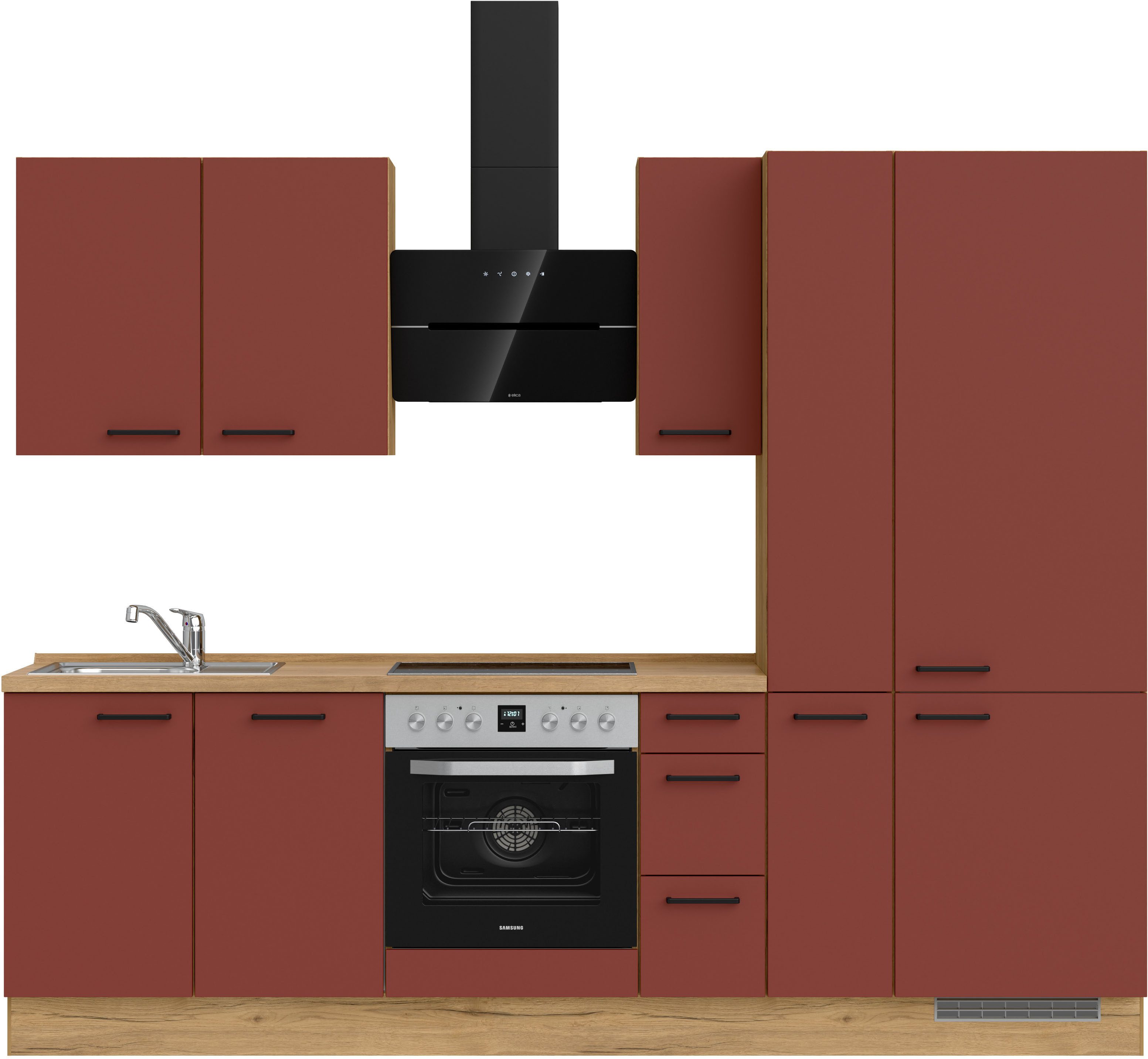 nobilia® Küchenzeile "Easytouch II", vormontiert, Ausrichtung wählbar, Breite 270 cm, wahlw. mit E-Geräten