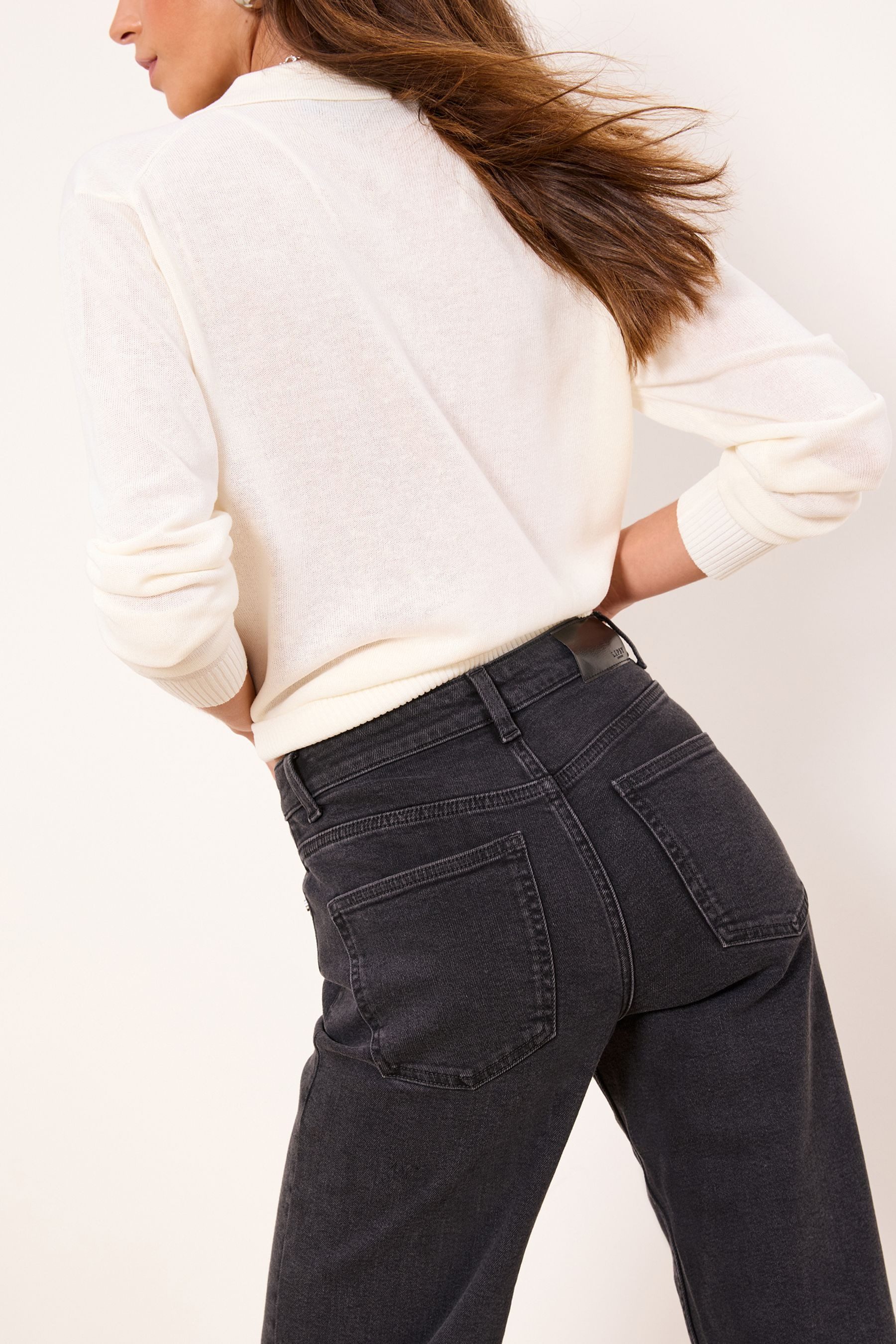 LIPSY Weite Jeans Lipsy Jeans mit weitem Bein, Kurzgröße (1-tlg)