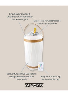 Schwaiger Wein- und Sektkühler IB3570, mit RGB Beleuchtung und Lautsprecher