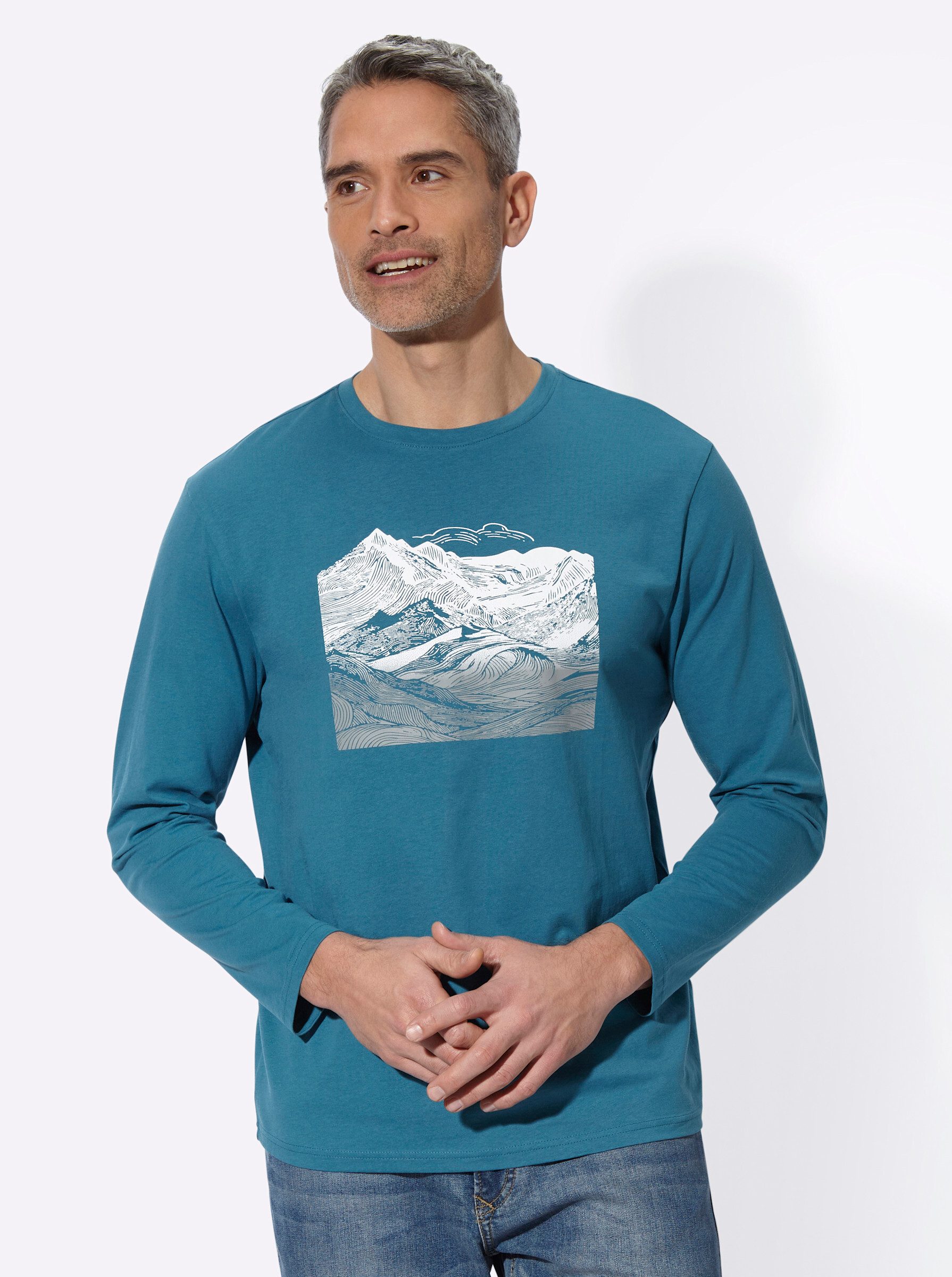 Sieh an! Trainingsshirt Freizeitshirt Langarm günstig online kaufen