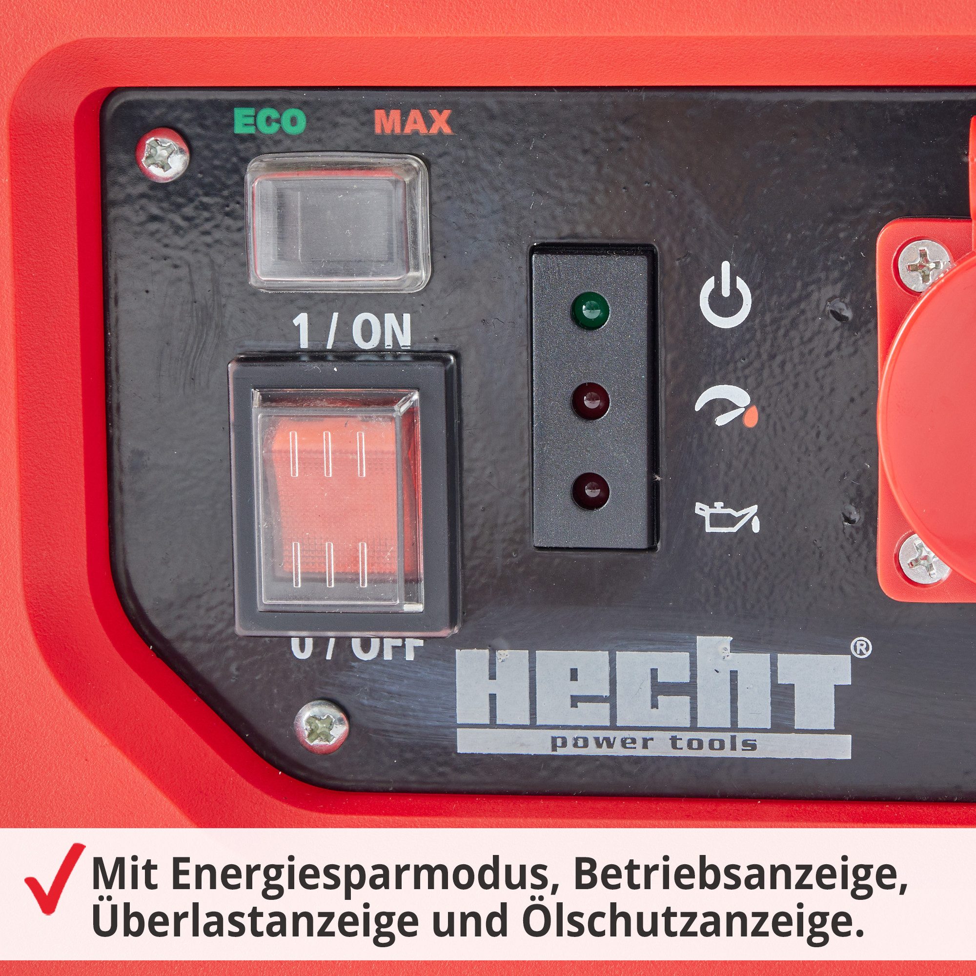 Hecht Inverter Petrol Generator IG 1100, 1.02 kW, 4.5 liters, 1000W, 53.3 cm³