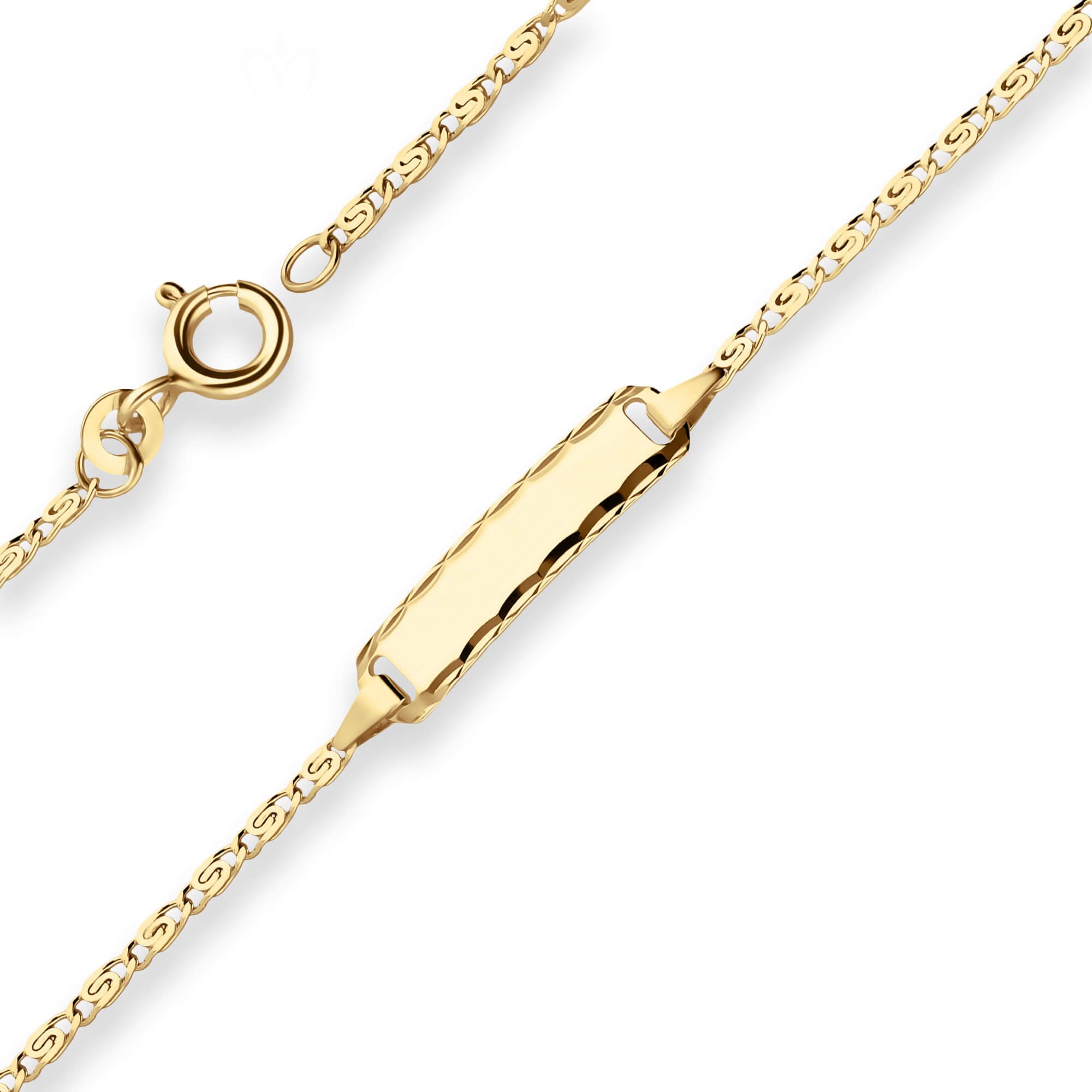 Schmuck Krone Goldarmband 1,6mm Id-Armband S-Panzerkette aus 585 Gelbgold 12cm, Gold 585