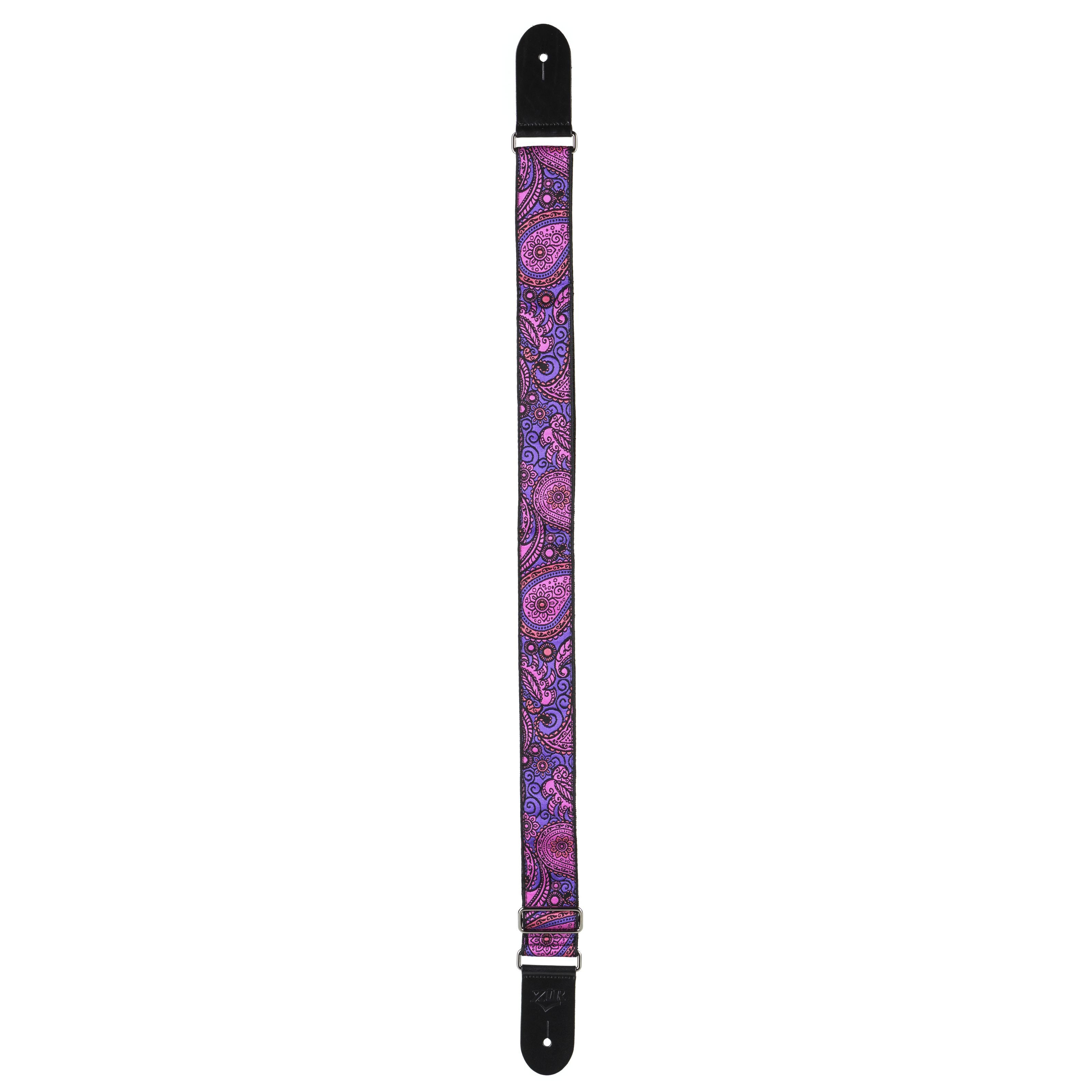 FAME Gitarrengurt, Guitar Strap Purple Paisley - Gitarrengurt