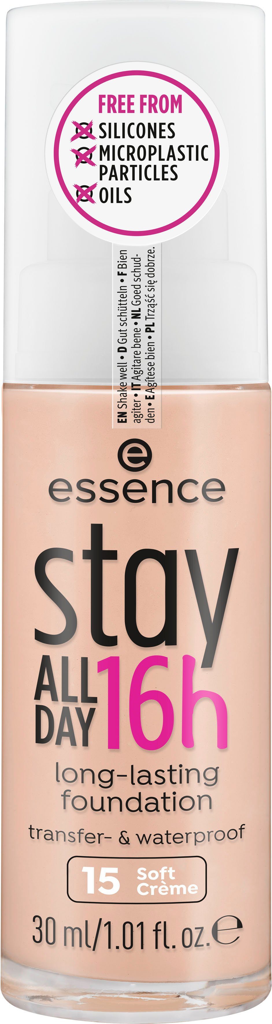 Essence Foundation long-lasting, ALL 3-tlg. 16h Creme stay Soft DAY