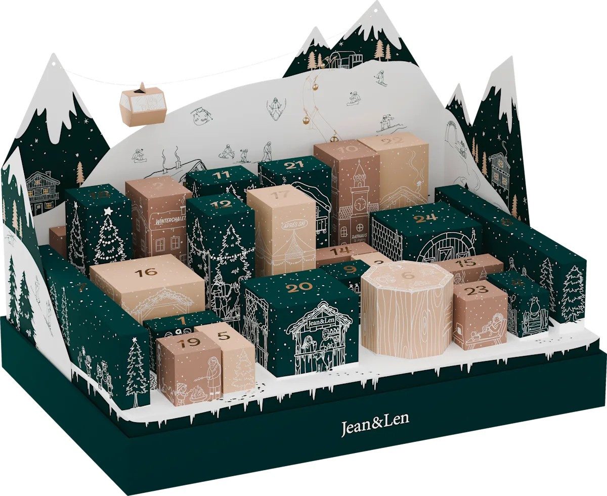 Jean & Len ohne Gedons* Adventskalender Jean&Len Adventskalender 2026 Winterlandschaft, 1 St (24-tlg)