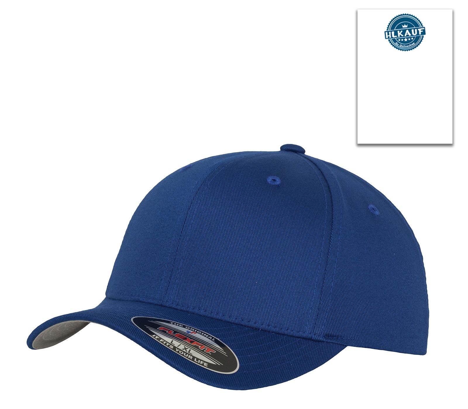 Flexfit Flex Cap Unisex Wooly Combed Baseball Caps graue Unterseite XS S M L XL XXL