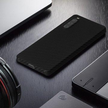 kalibri Handyhülle Hülle für Sony Xperia 10 V, Aramid Handy Schutzhülle - Smartphone Cover Case