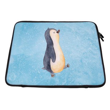 Mr. & Mrs. Panda Laptop-Hülle 20 x 28 cm Pinguin marschieren - Eisblau - Geschenk, Tasche, Computer, Für Reisen optimiert