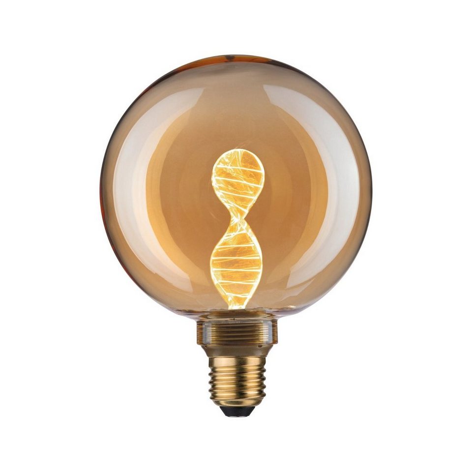 Paulmann LED-Leuchtmittel G125 Inner Glow Helix 180lm gold 1800K, 1 St.,  Farbtemperatur: 1800K - Goldlicht wie von der Glühbirne