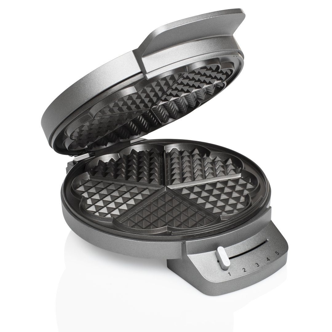 PRINCESS Waffeleisen Princess 132380 Waffelautomat – Thermostat – 5 herzförmige Waffeln, 1200 W, 5 herzförmige Waffeln pro Portion - 1200 Watt