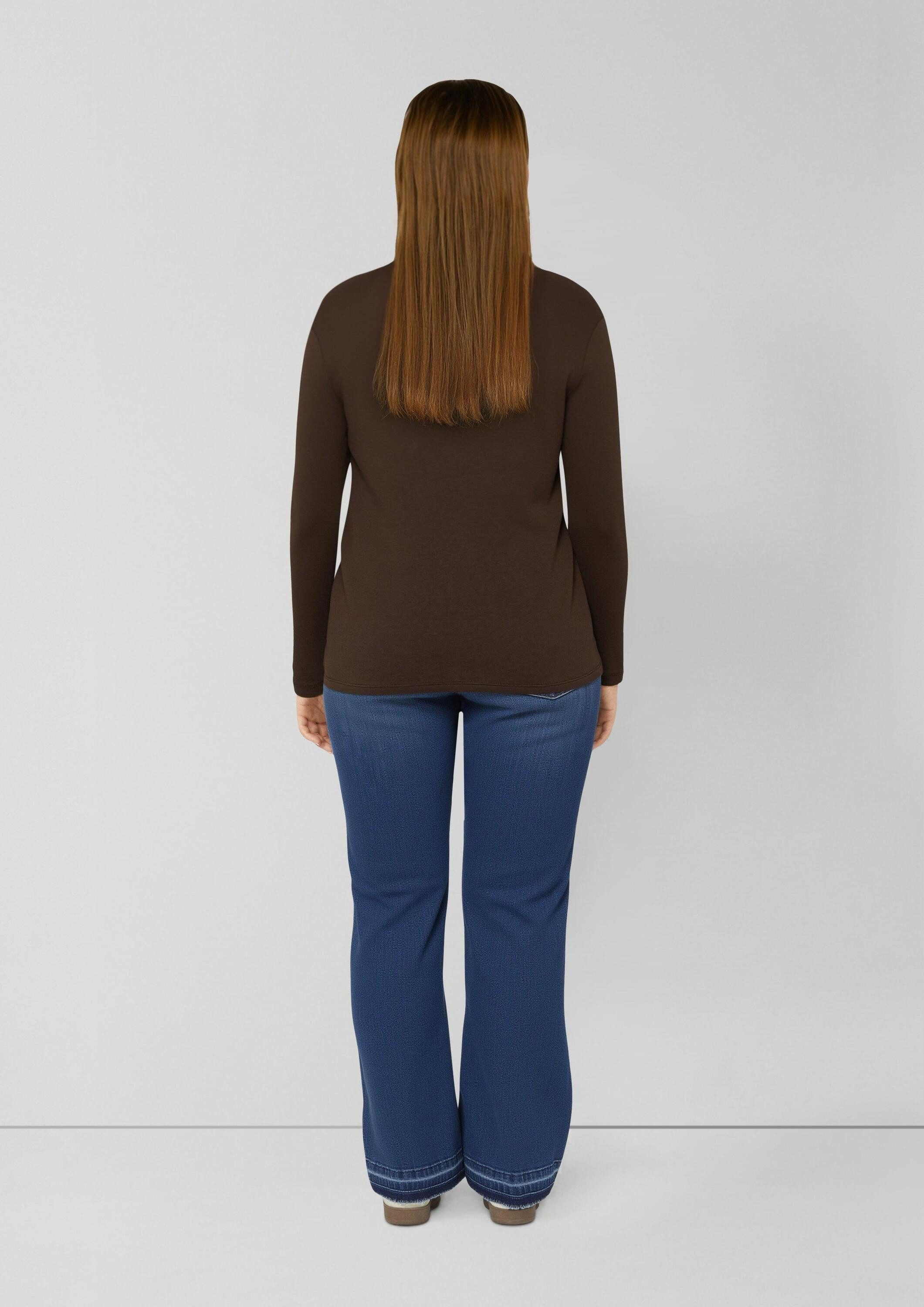 s.Oliver Langarmshirt T-Shirt Longsleeve mit Rollkragen